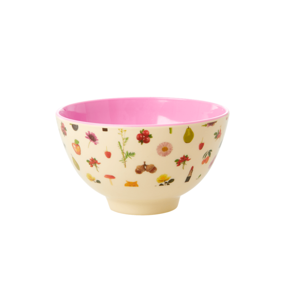 Lipstick Fall Print Small Melamine Bowl Rice DK